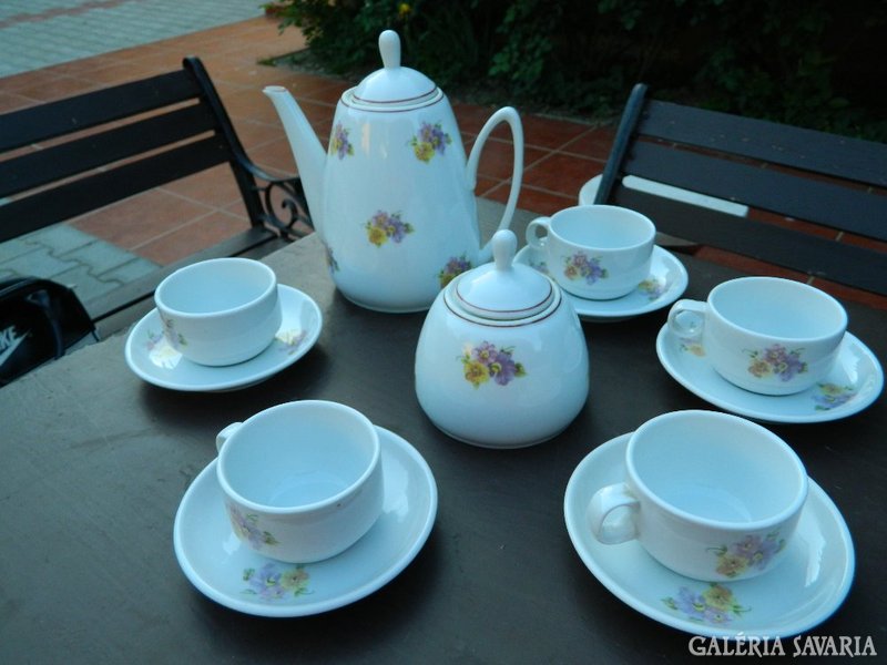 Antique coffee set marked Iris Cluj