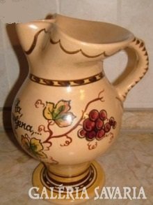 Beautiful, large majolica craft jug