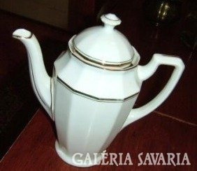 Czech classic gold-edged white tea spout
