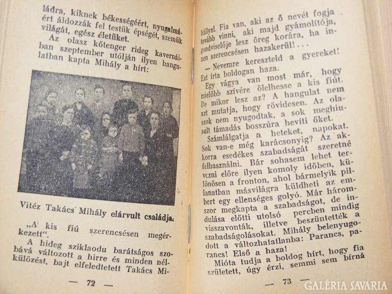 Vitéz TAKÁCS MIHÁLY HŐSI TETTEINEK TÖRTÉNETE-1938.