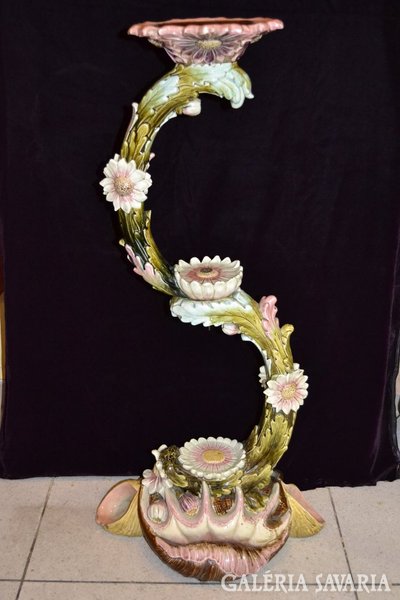 Art Nouveau flower stand with pot with eichwald sign