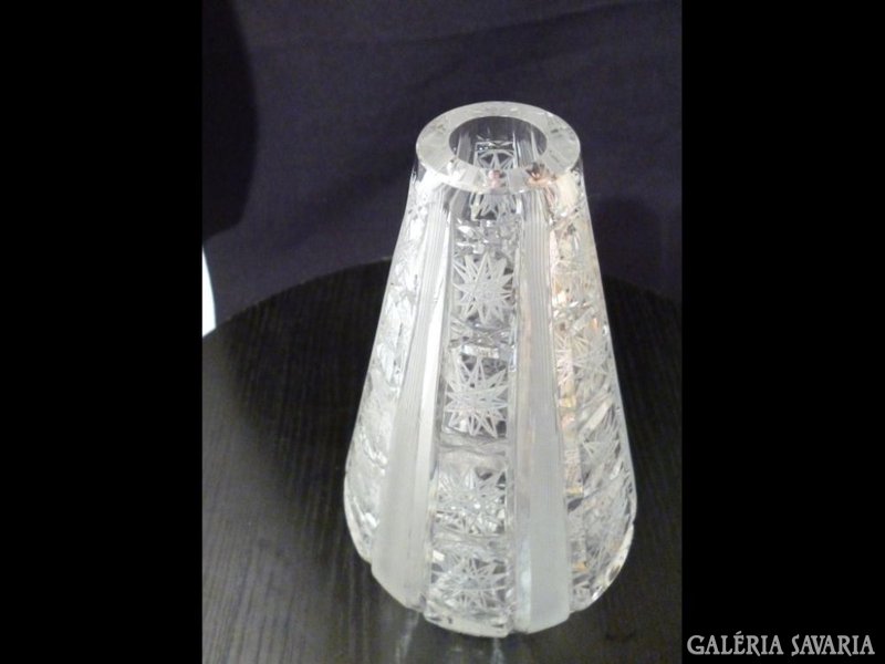 2167 G4 Régi csiszolt üveg váza
