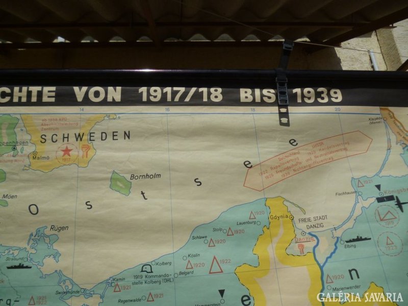 2518 R1 Antik német katonai térkép 1917-1939