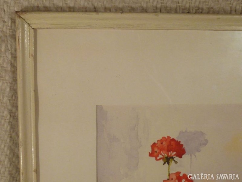 4221 T36 Jelzetlen akvarell papír virágcsendélet
