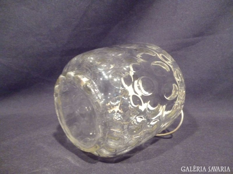 4596 L4 Régi üveg jégtartó kosár 15,5 cm