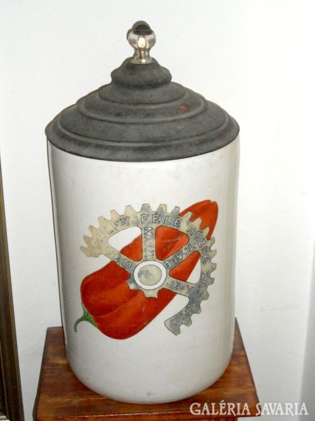 Antique 1870. Pálfy Szeged paprika jar 60cm