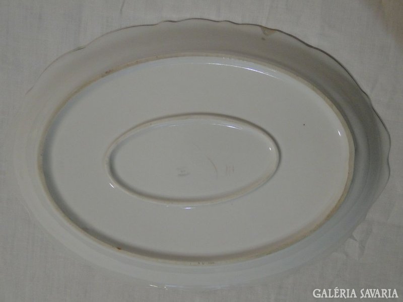 0647 Nagyméretű ovális porcelán pecsenyés tál