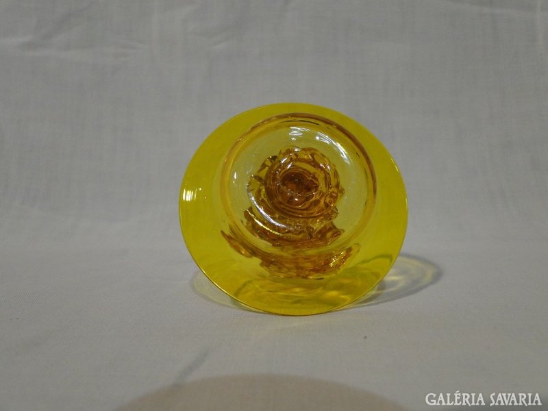 0766 Régi Muránói üveg hal dísztárgy 8 cm