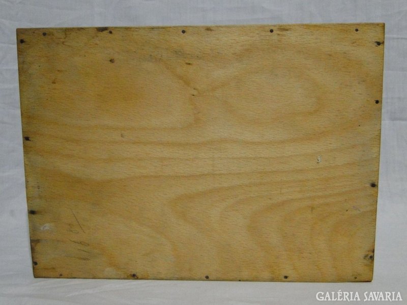 0553 Antik fából készült konyhai evőeszköz tároló
