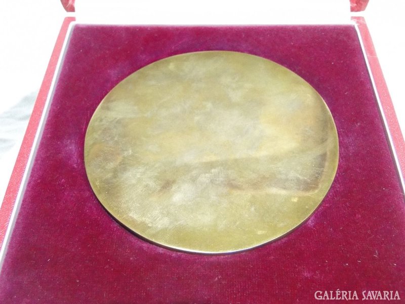 0574 Katonai főisk bronz plakett díszdobozban 1979