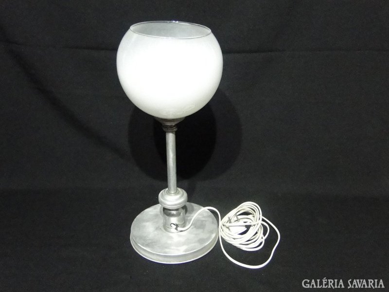 0597 Régi különleges üvegburás állólámpa