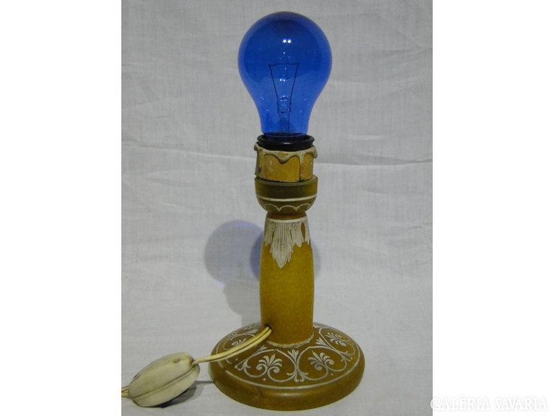6048 Antik üveg asztali lámpa színes