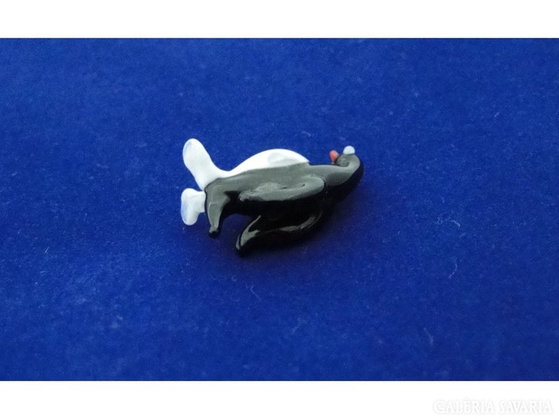 5856 Régi MURANOI fújt üveg pingvin 2,5 cm