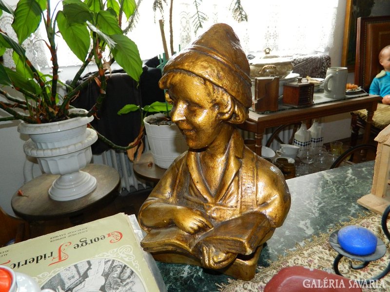 Monumental antique student bust