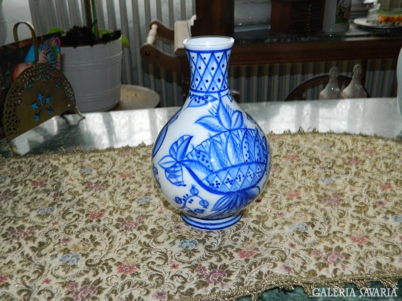 Ritka jelzett kobaltkék festéses antik váza