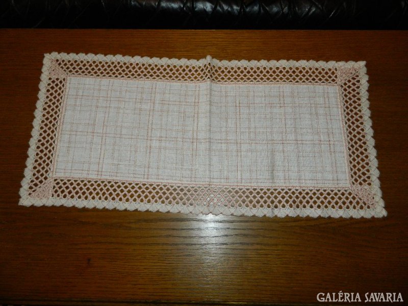 Old pink tablecloth