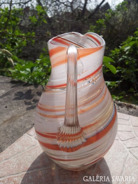 Murano blown glass jug, 18 cm