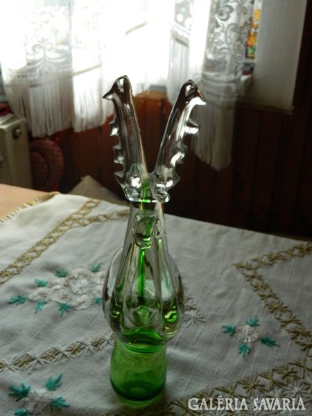 Csodaszarvas - nagy üveg figura - egyedi fúvott
