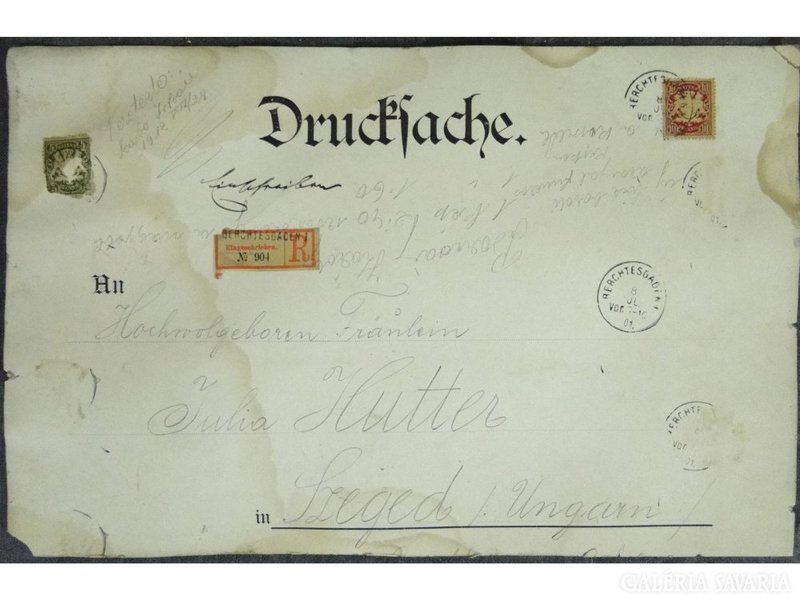 8276 Óriási méretű antik német levelezőlap 1907