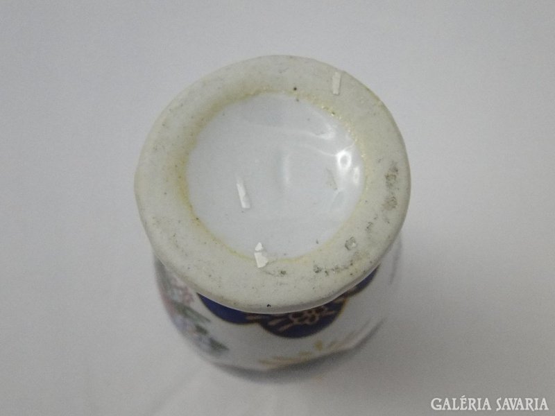 8059 Régi kisméretű kobaltkék arany porcelán váza