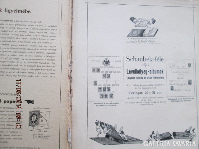 Antik bélyegalbum Schaubek 1914-ből