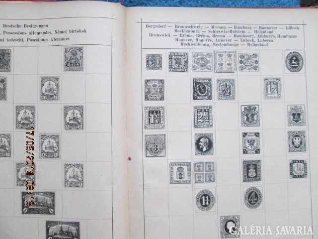 Antik bélyegalbum Schaubek 1914-ből