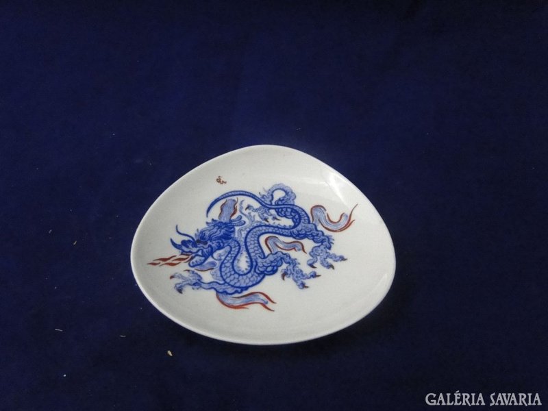 8710 Régi kobaltkék sárkányos porcelán tálka