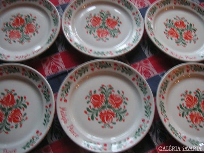 Alföldi Porcelán , 6 db tányér , a Mátyás Pincéből  a 70 es évekből
