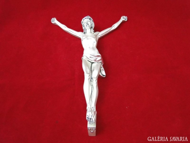 8570 Modern ezüstözött Jézus szobor
