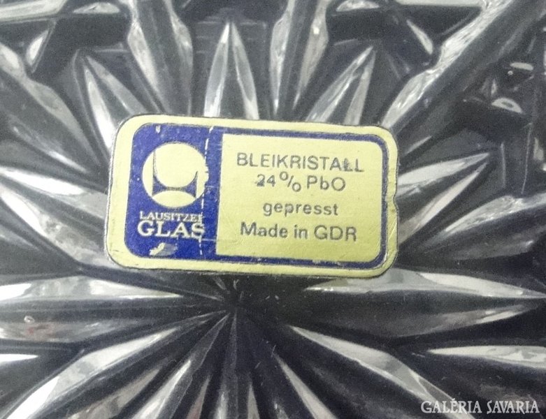 8704 Jelzett német ólomkristály tányér készlet 6db
