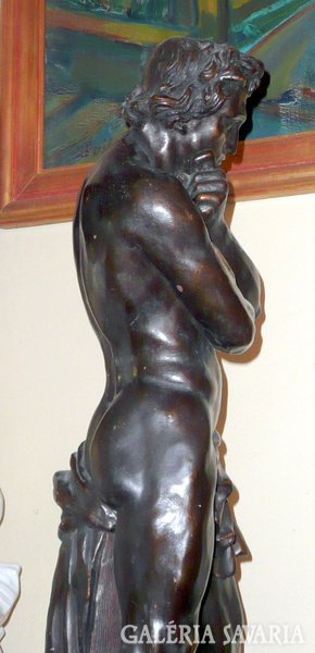 Álló mázas kerámia férfi-szobor