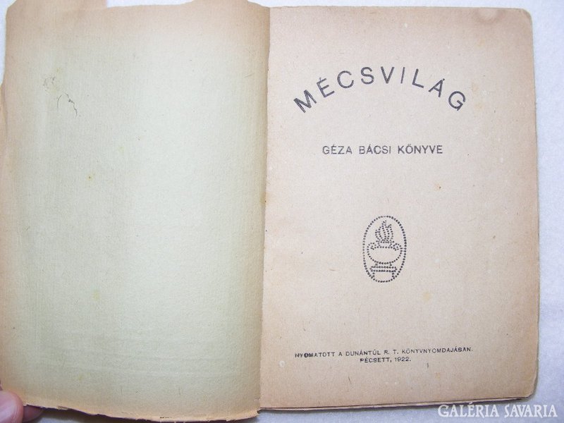 MAGYAR VIHARBAN-Mécsvilág-Géza bácsi könyve-1922!