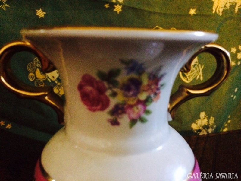 Very correct floral porcelain moschendorf vase