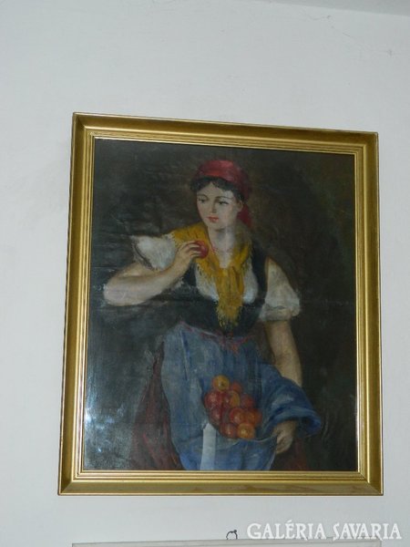 János Szöllősi - woman with an apple