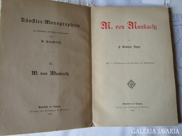  MUNKÁCSY MIHÁLY Művészete Német kiadás 1899