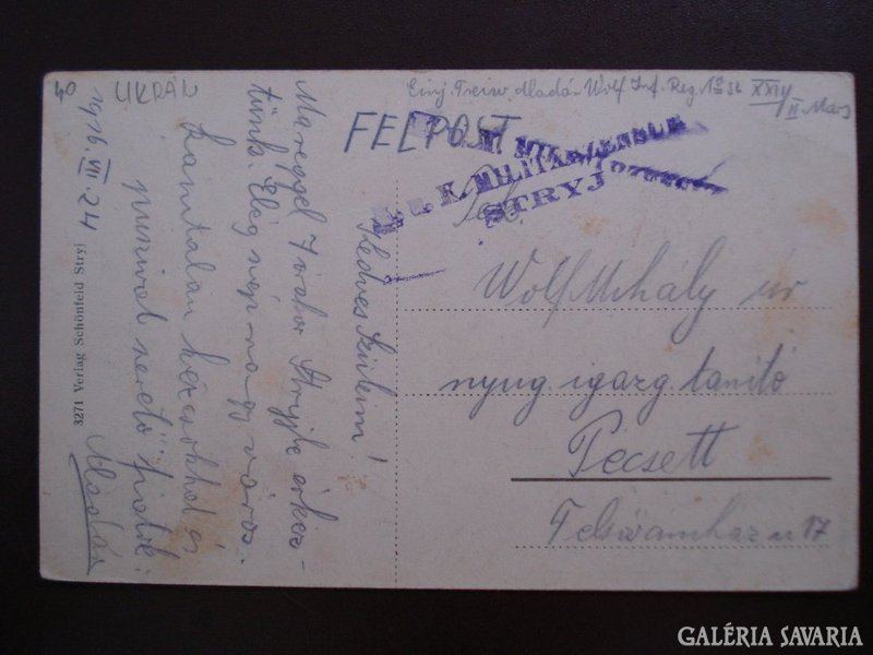 Ukraine stryj-sztri 1916 rk. There is mail!