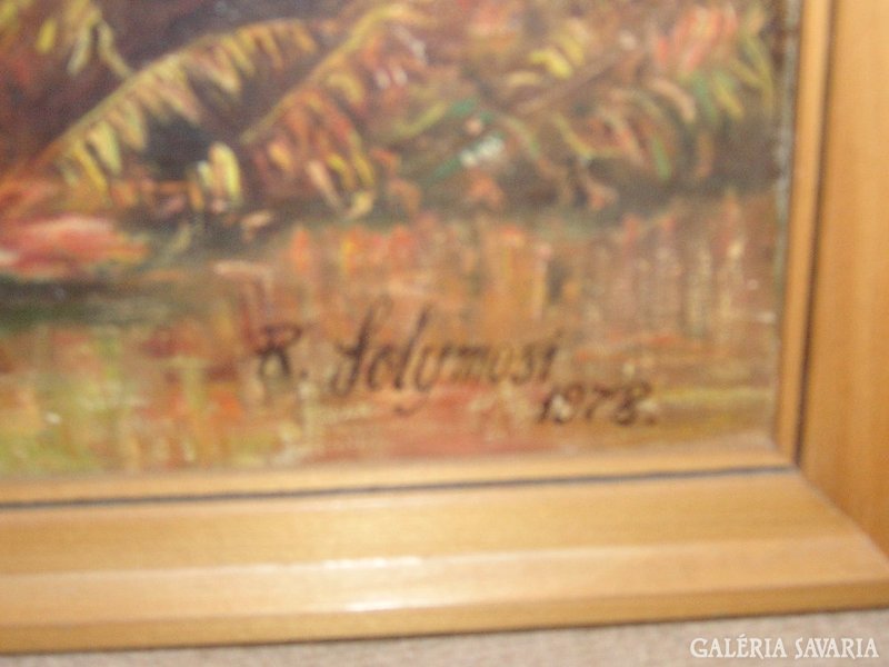 Tájkép, R. Solymosi , 1978, szignóval  , olaj vászon 53 x 88 cm + keret.