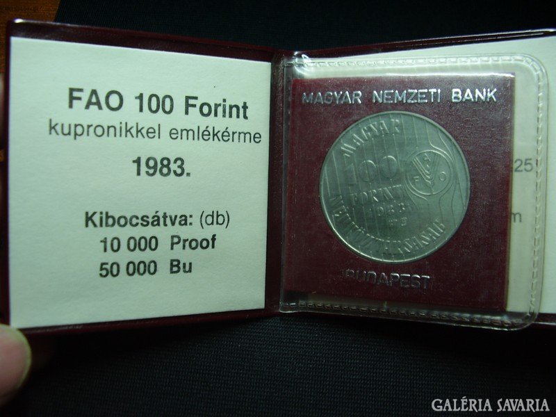 100 Forint 1983 fao mnb tok bu unc