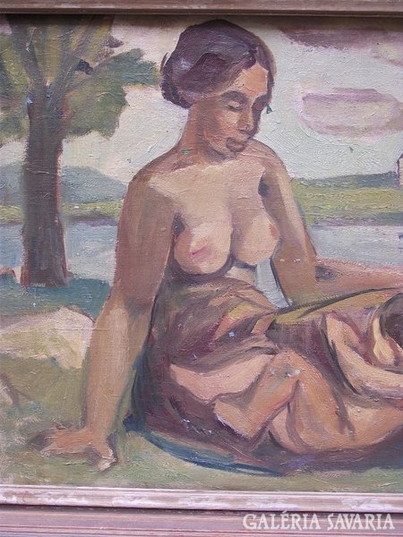 Ismeretlen festő: Anya gyermekével, 1920 k.