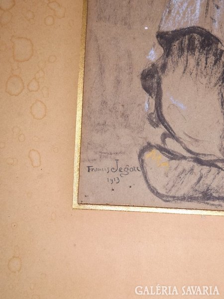 Ismeretlen francia művész: Kenyérszegő koldus, 1913