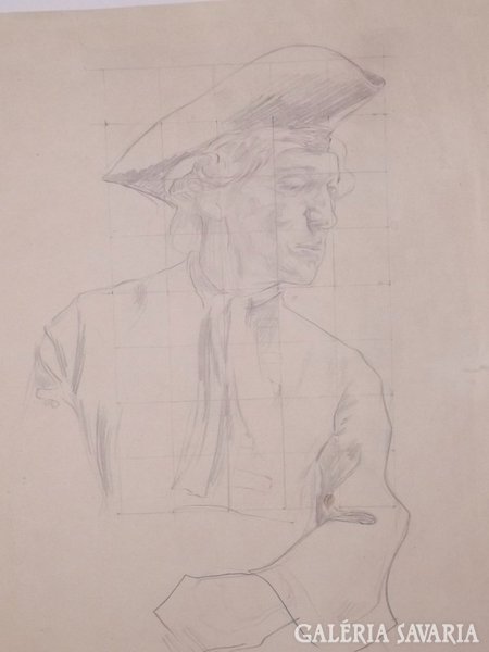 Eisenhut Ferencnek tulajdonítva (1957-1903): Festménytanulmány, ceruzarajz