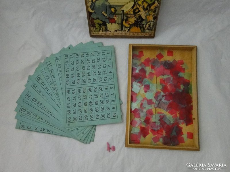 7682 Jelzett antik LOTTO játék dobozában