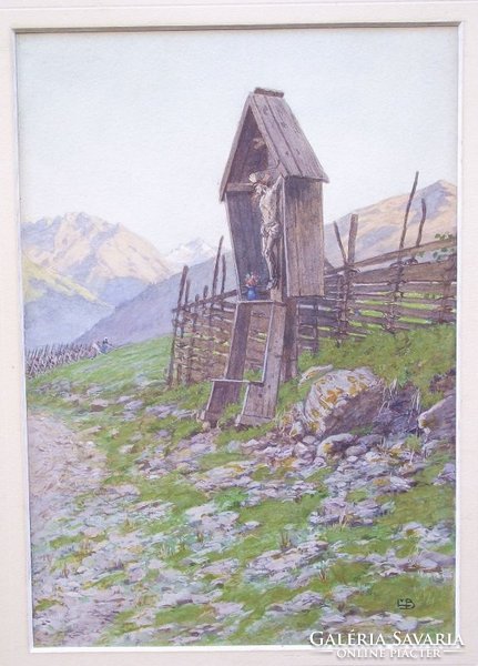 Ladislaus Edler v. Attributed to Benesch (1845-1922): Alpine landscape