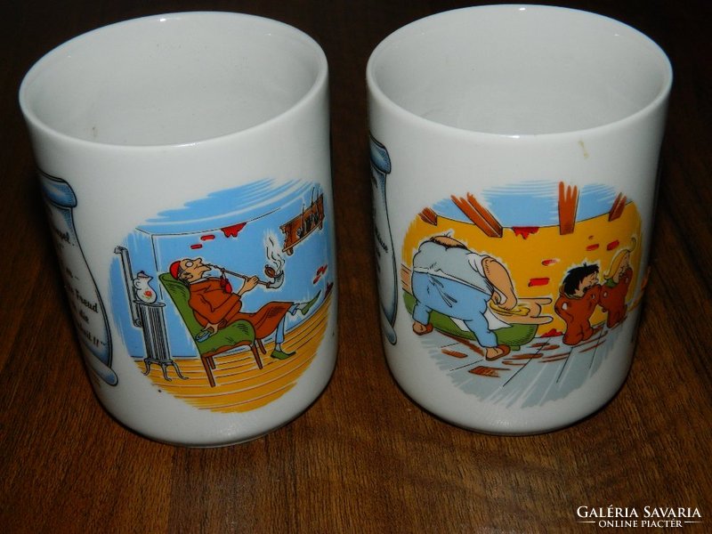 Pair of Walter porcelain cups - rare