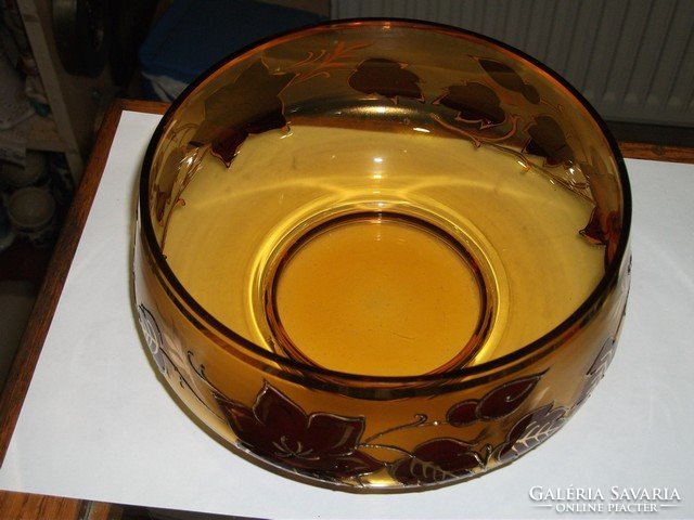 Gilded glass bowl