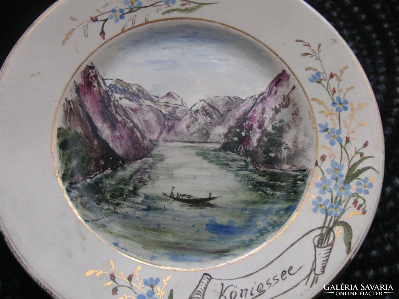 Waechtersbach wall plate, königsee, 1904, hand painted, item marked