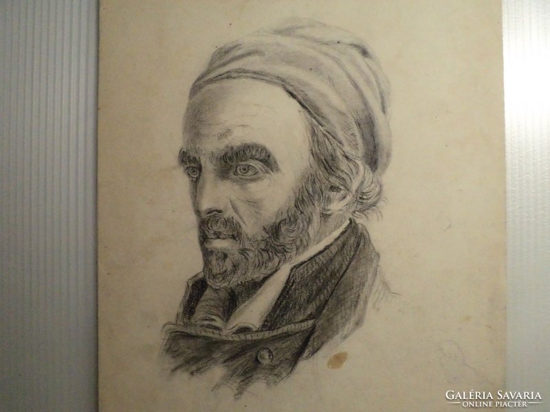 Portrait zeichnung 19 jh.