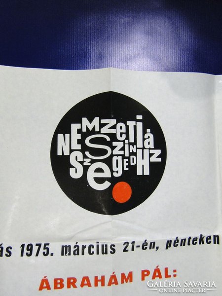 0A394 Retro BÁL A SAVOYBAN színházi plakát 1975