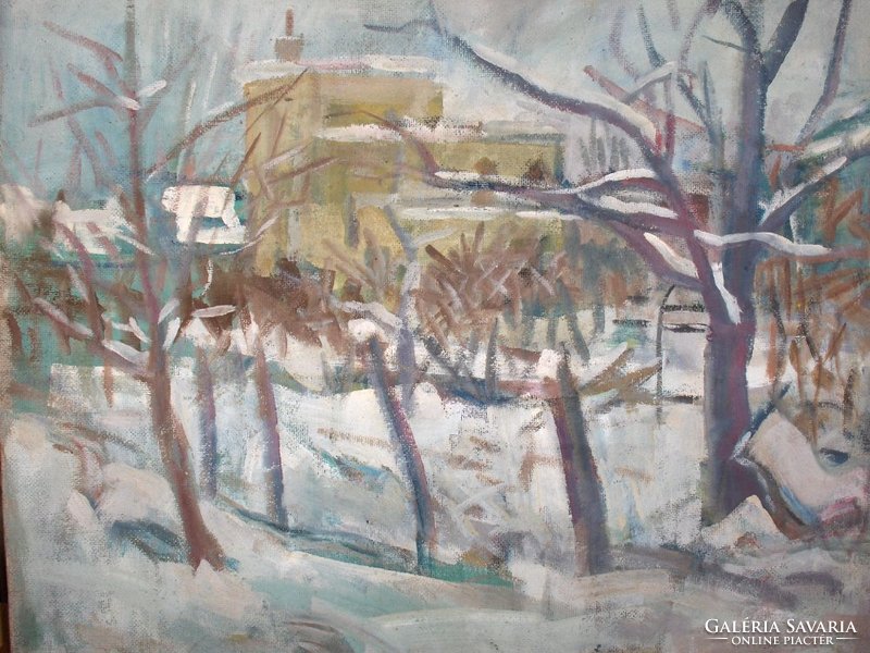 Vályi Csaba festménye:Téli táj  c.