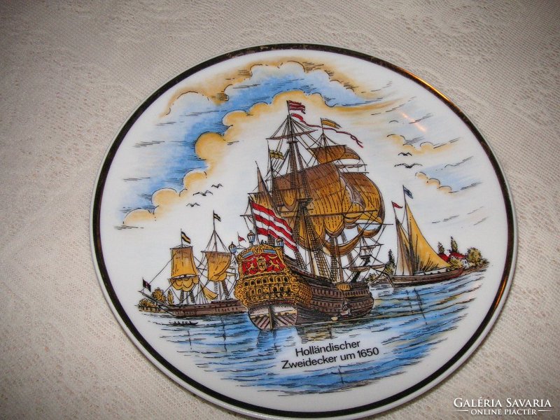 Netherlands, ship fleet, porcelain commemorative plate 1981.
